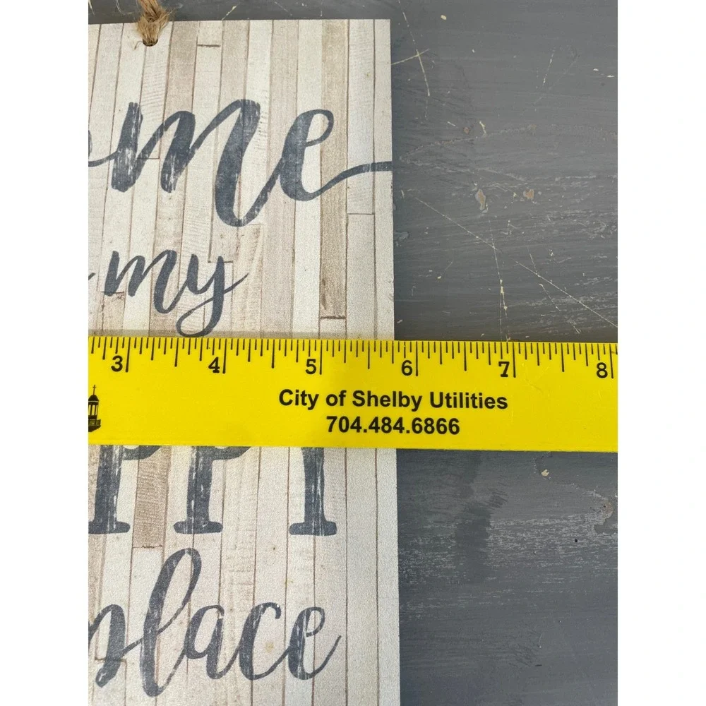 CWI Gifts Home Is My Happy‎ Place Rustic Wood Wall Sign 6x8 PR801 Made in USA